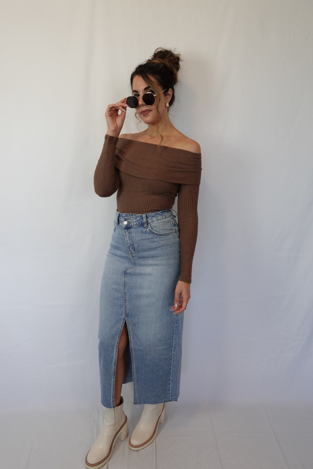Milano Front Slit Denim Skirt / Sサイズ 残り2日で処分‼️Milano Front Slit Denim Skirt