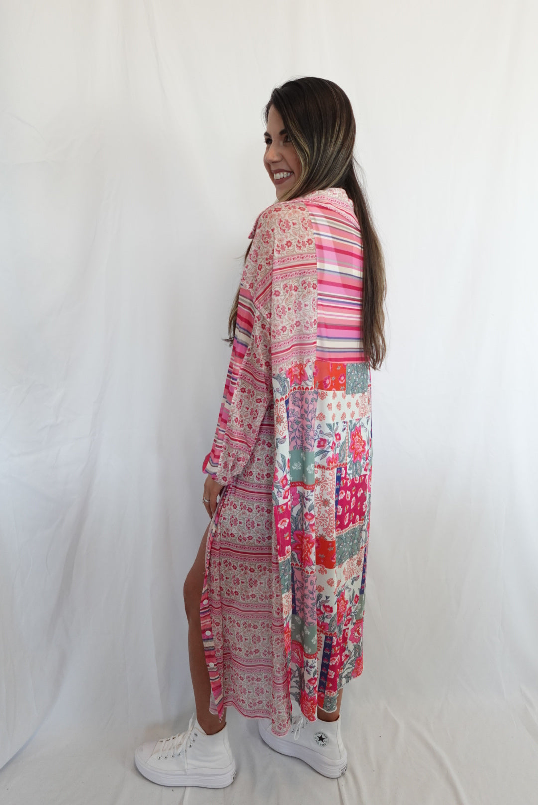 Coastal Vibes Mesh Maxi Top