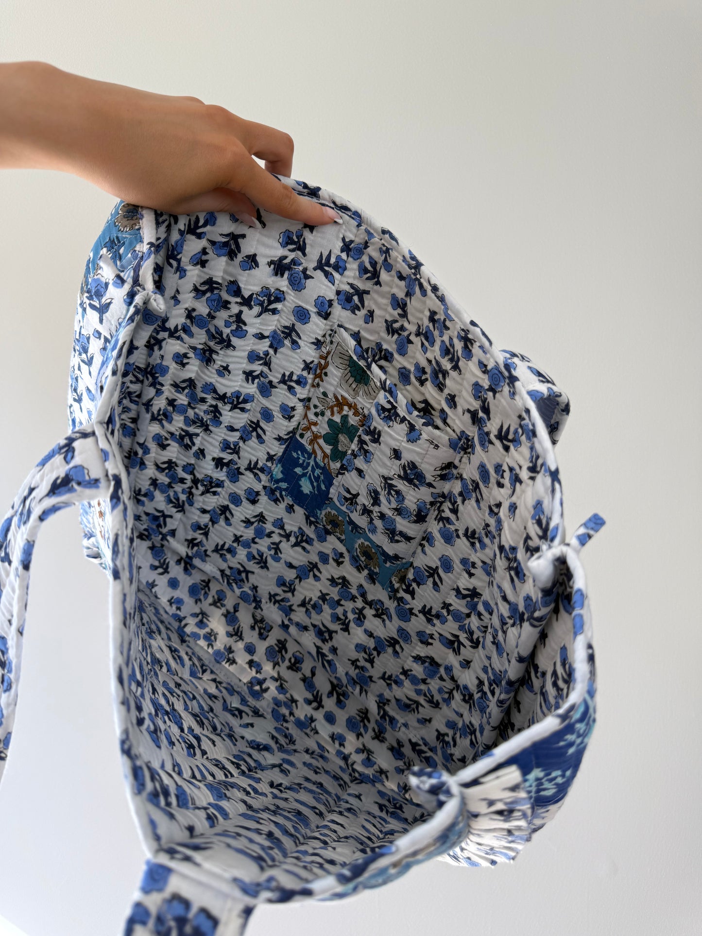 Bluebell Charm Quilted Tote