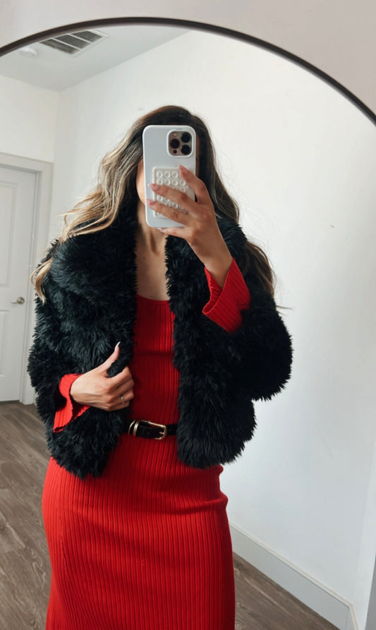 Take Me Out Faux Fur Coat