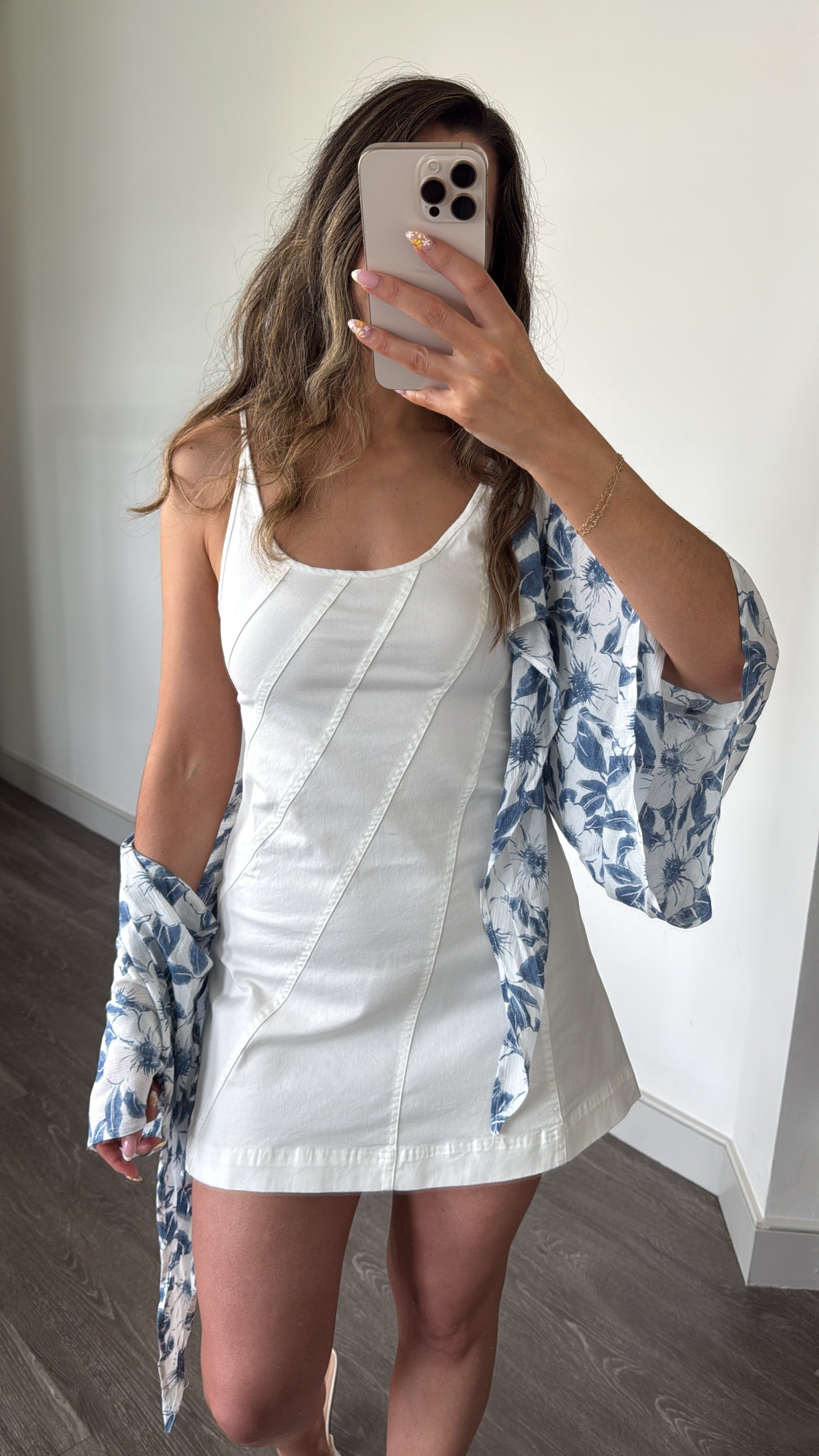 Laguna White Denim Mini Dress