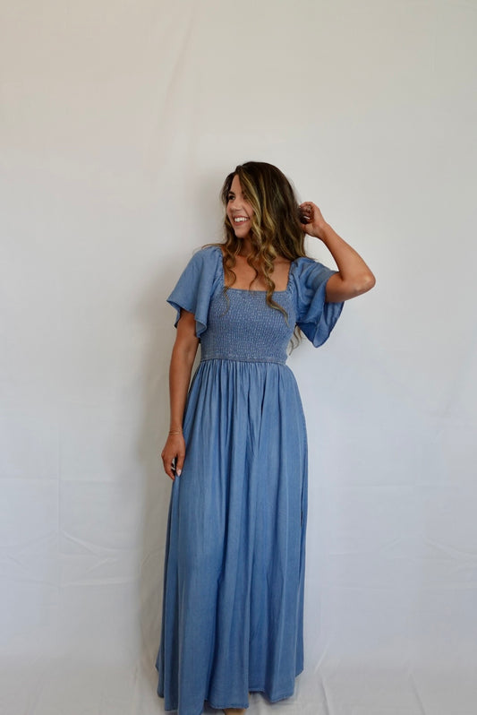 Dreamy Denim Maxi Dress