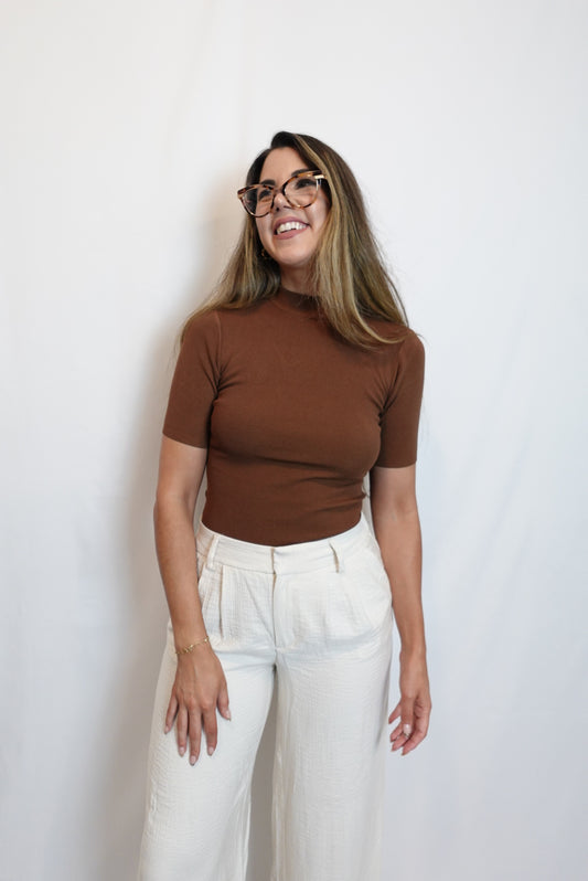 Rylee Mock Neck Sweater Top