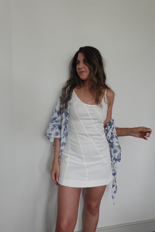 Laguna White Denim Mini Dress