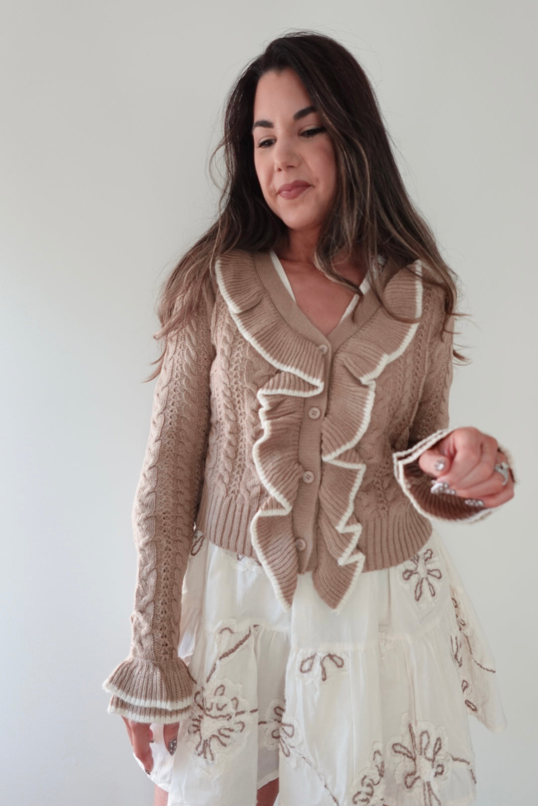 Caramel Knit Cardigan