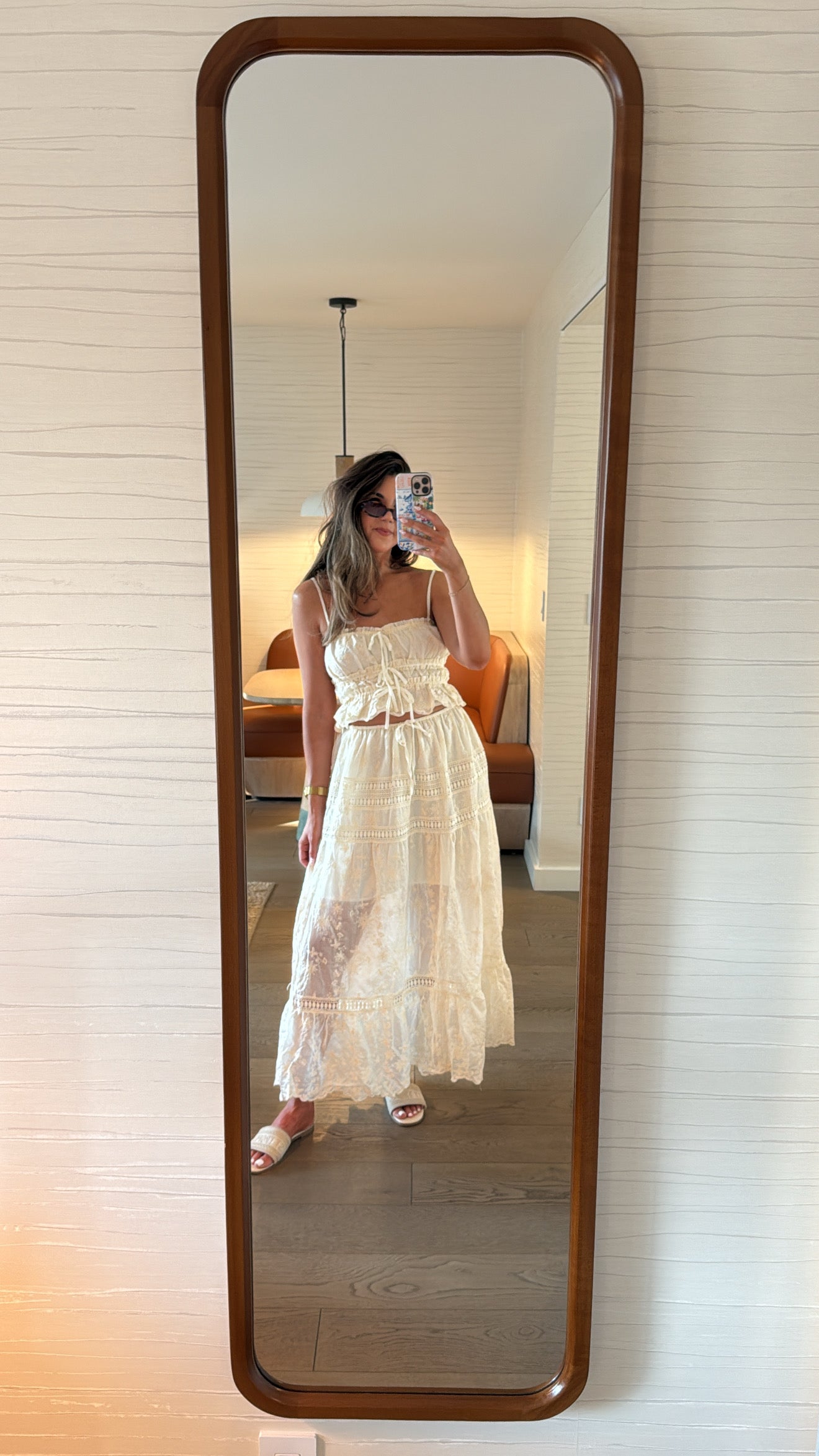 Savannah Eyelet Lace Maxi Skirt