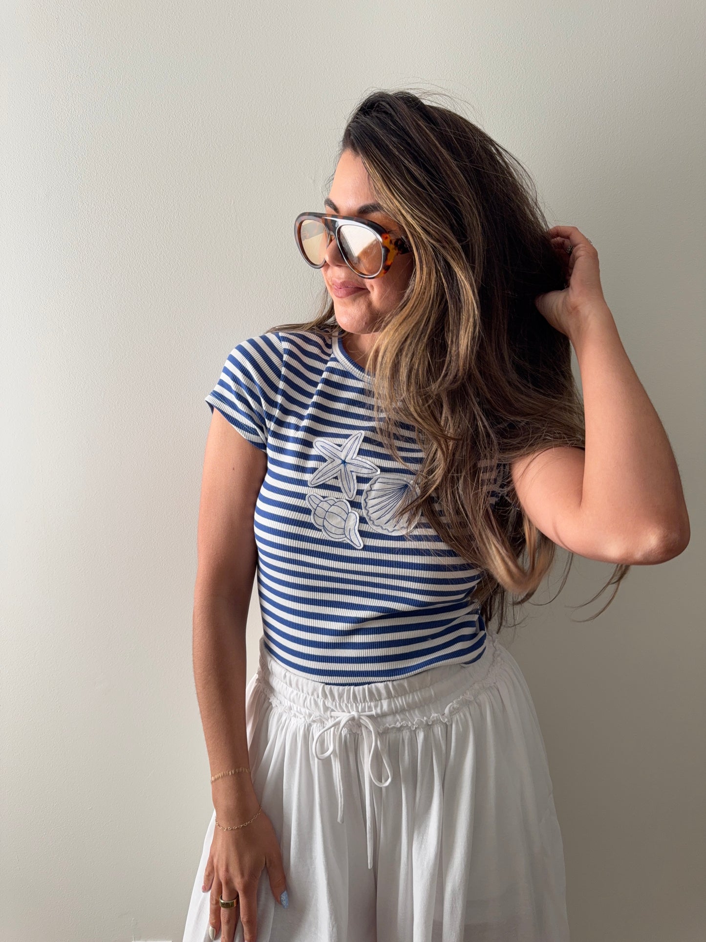 Seashell Striped Tee