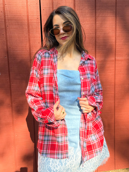 All American Plaid Button Down Shirt