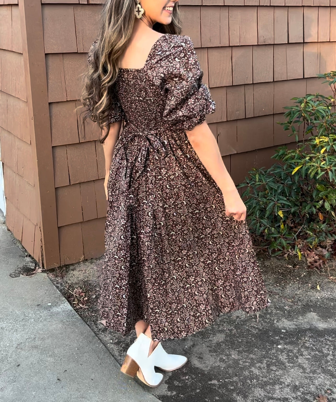 Chestnut Paisley Dress