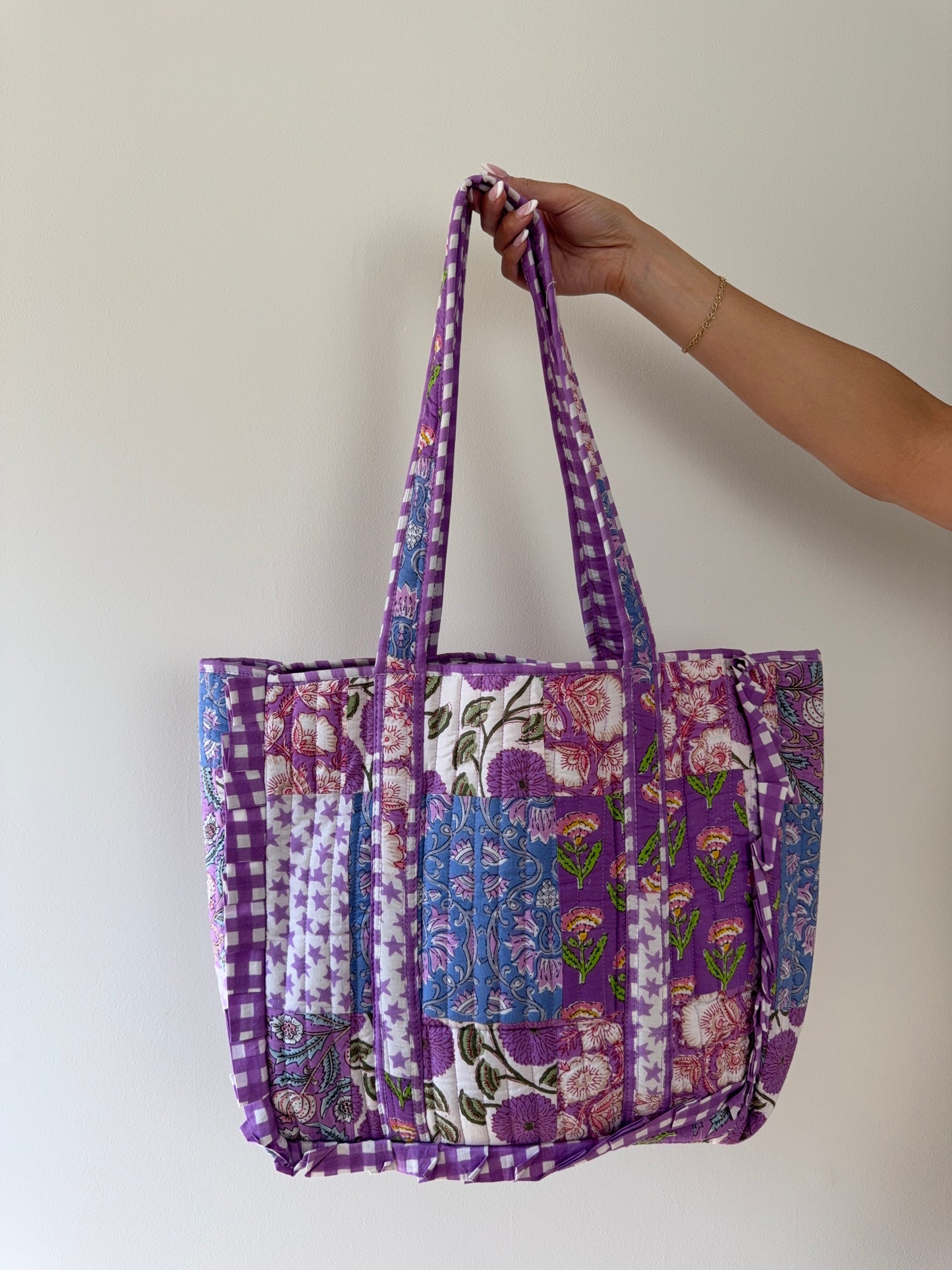 Violet Muse Quilted Tote
