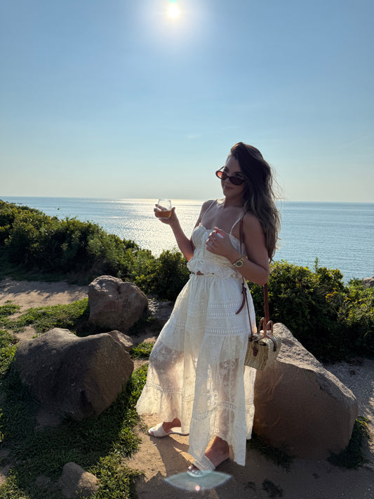 Savannah Eyelet Lace Maxi Skirt