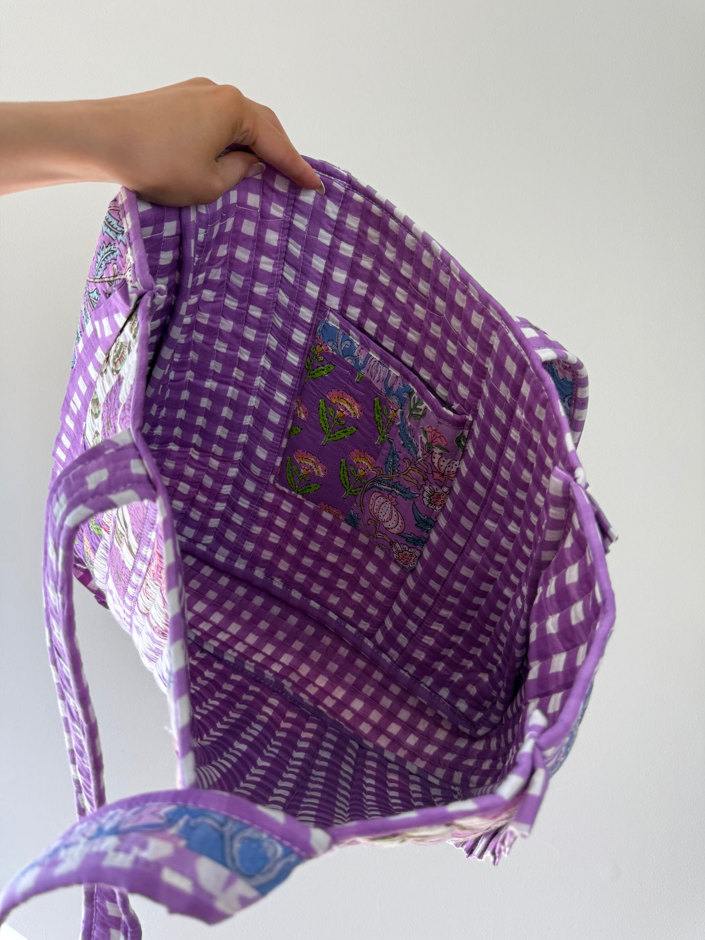 Violet Muse Quilted Tote