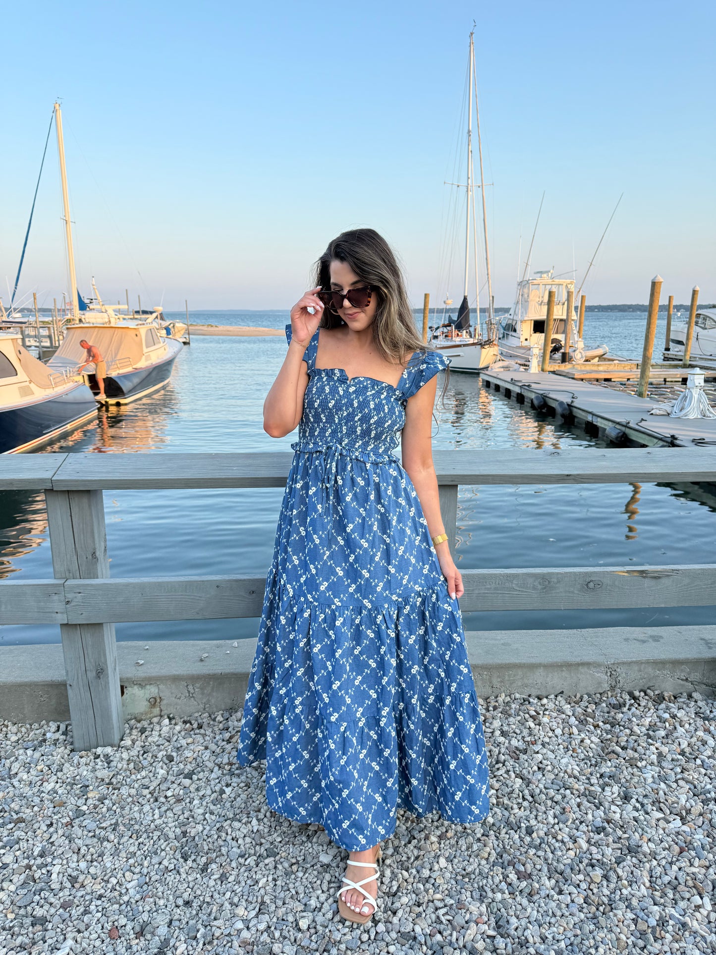 Bluebell Floral Embroidered Maxi Dress