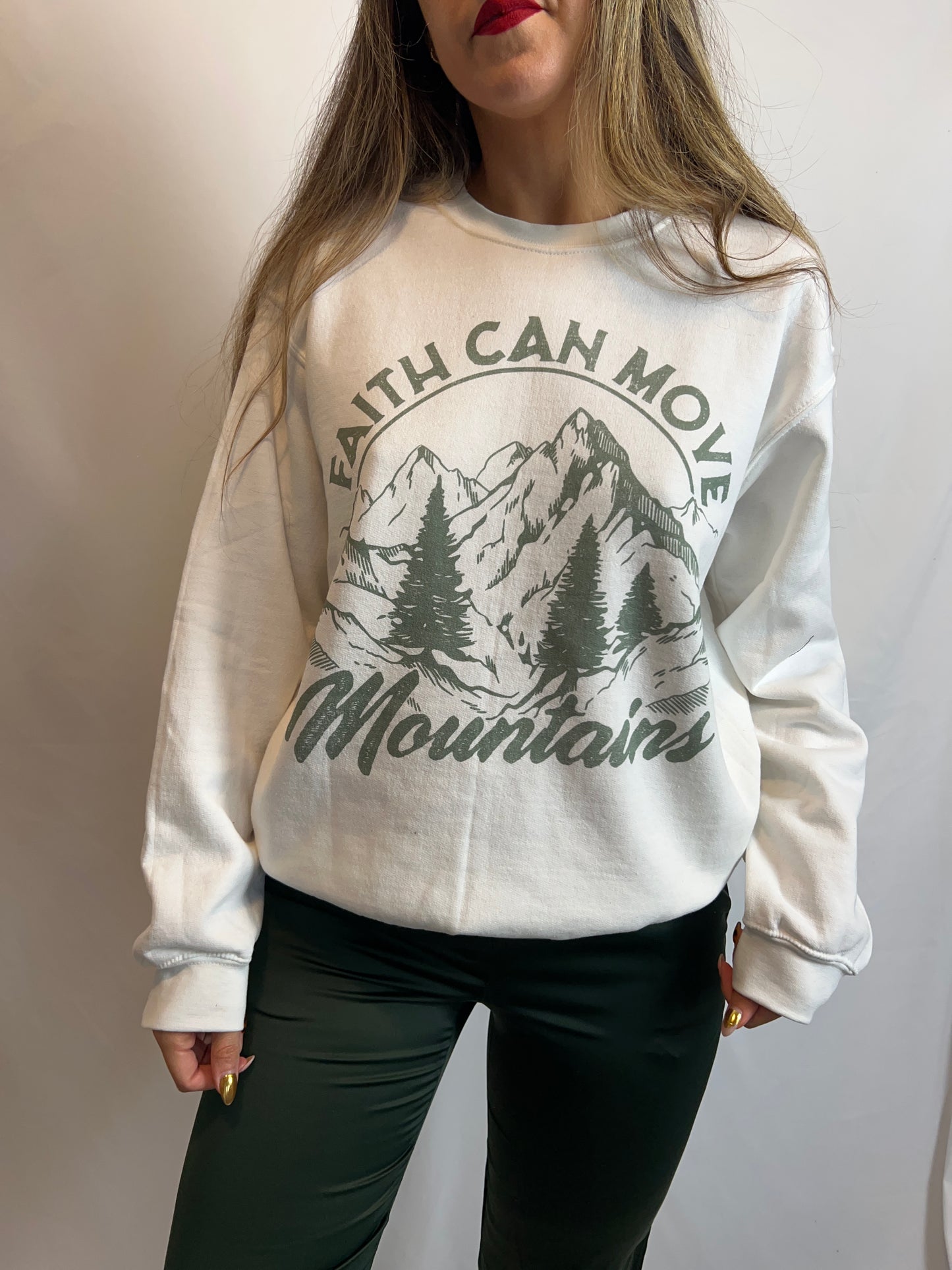 Faith Can Move Mountains Crewneck