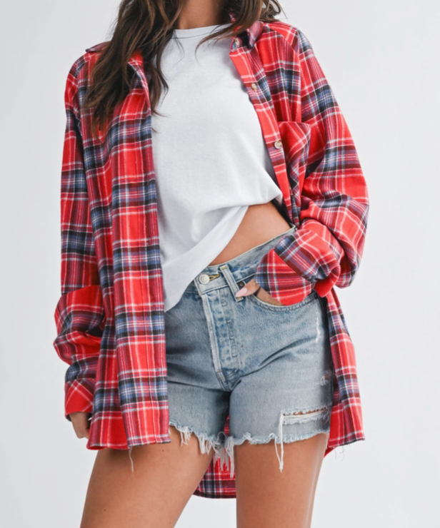 All American Plaid Button Down Shirt
