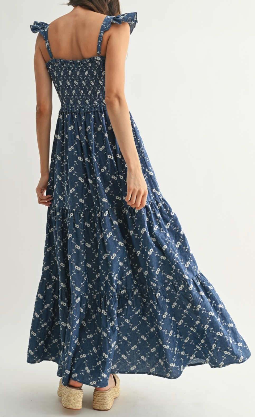 Bluebell Floral Embroidered Maxi Dress