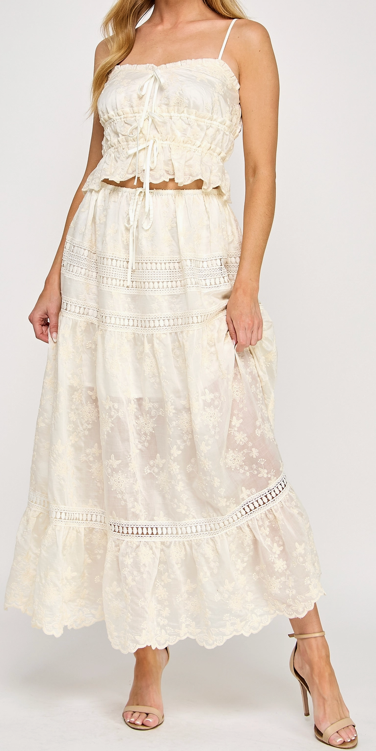 Savannah Eyelet Lace Tank